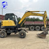 Excavadora de ruedas Hyundai R60w de segunda mano