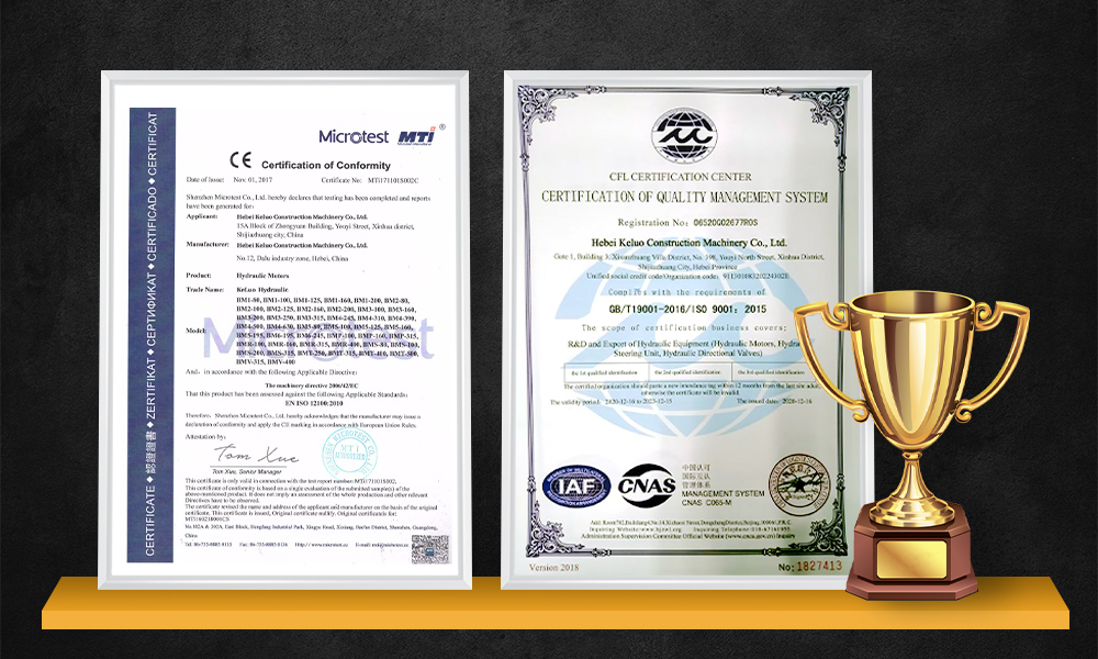 certificados para Keluo Construction Machinery 